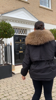 Martine Natural Real Waisted Fur Coat